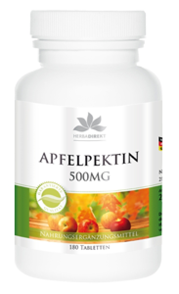 Apfelpektin 500mg mit Calcium, vegetarisch 180 Tabletten