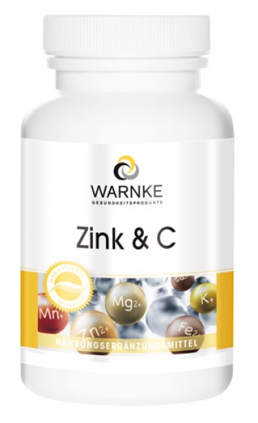 Zink und C, 300mg Vitamin C plus 5mg Zink, vegi 100 cps