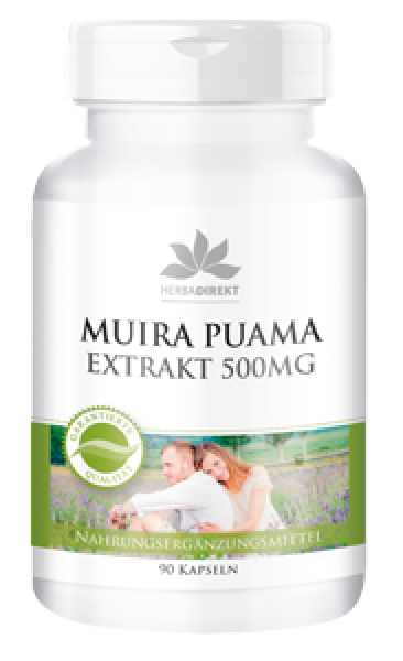 Muira Puama Extrakt 500mg, Potenzholz, vegan (90 Kapseln)