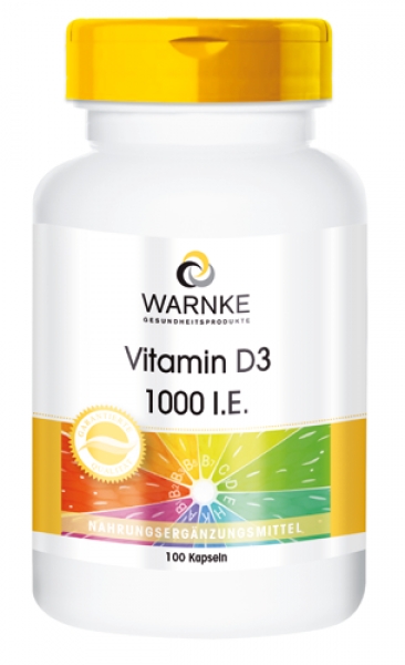 Vitamin D3 1000 I.E. Cholecalciferol 100 Caps.